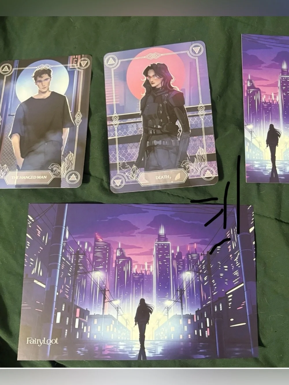 Fairyloot YA December 2025 Coldwire by Chloe Gong Book Vase Overlays Socks Tarot
